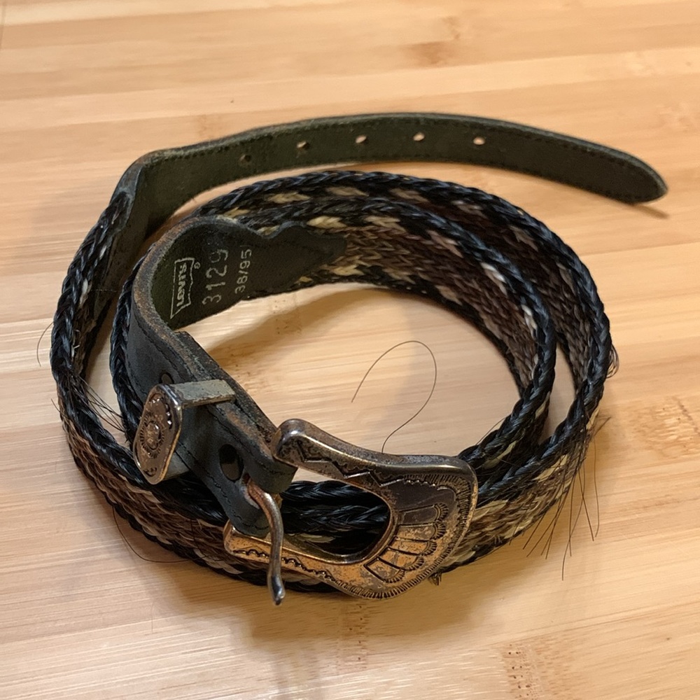 Levi’s horse hair belt and buckle